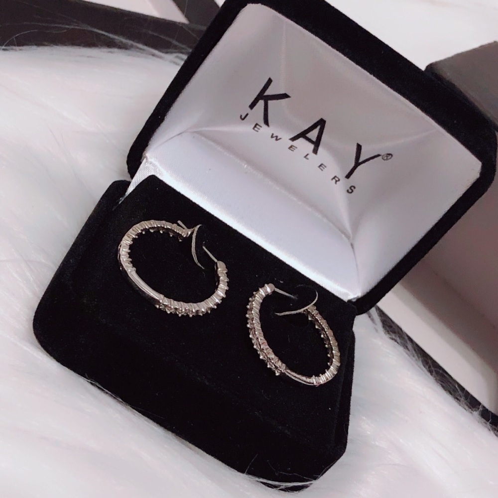 Kay Jewelers Diamond Hoop Earrings